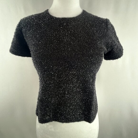 San Francisco metallic black knit festive top – Small - Picture 2 of 7
